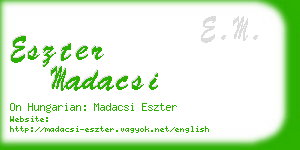 eszter madacsi business card